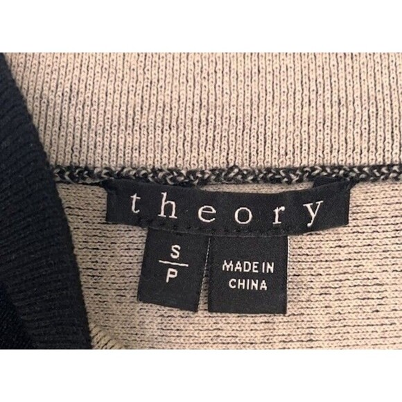 Theory Black Wool Blend Mock Neck Short Sleeve Sweater Dress S Minimal Classic - Picture 5 of 6